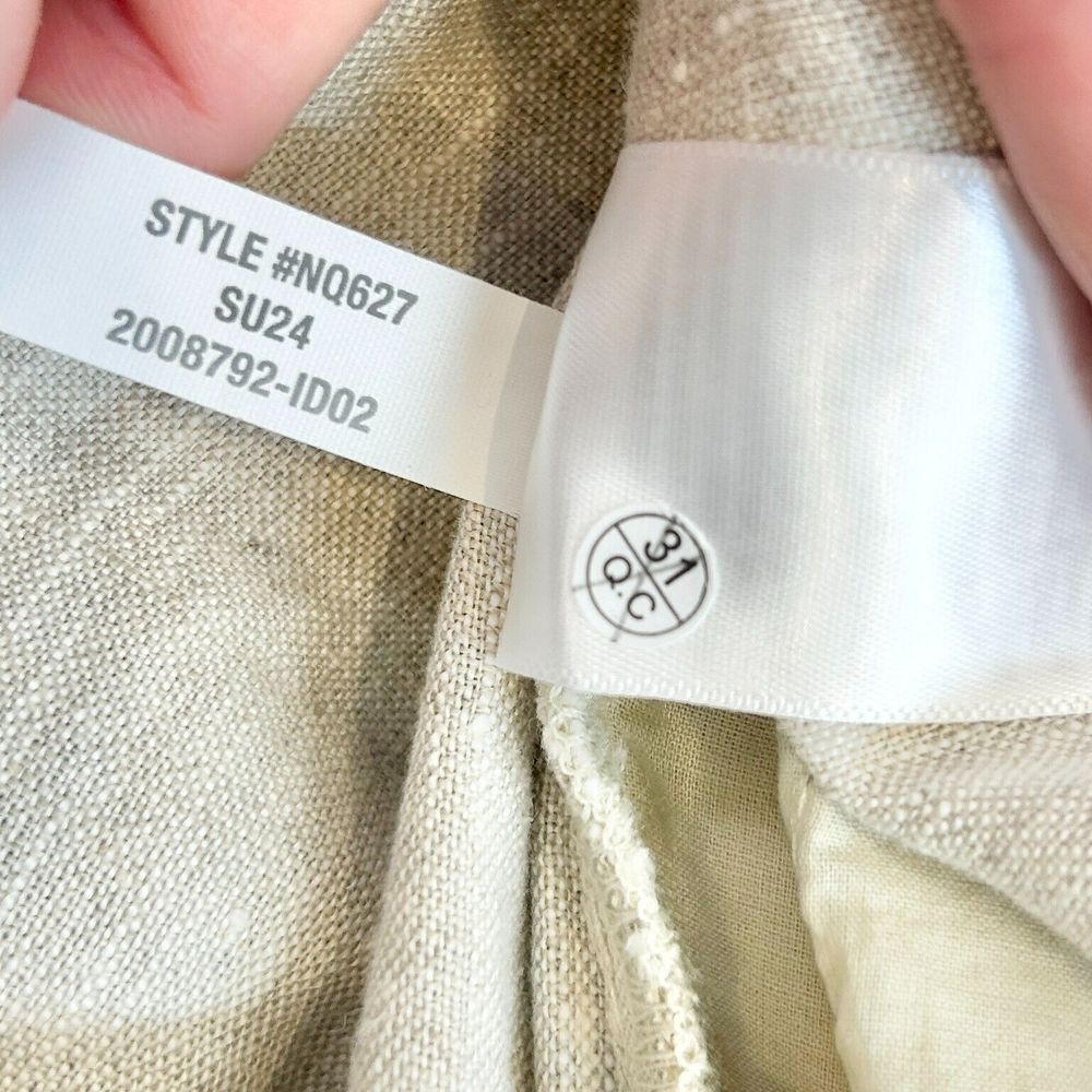 Madewell Mini Dress Womens XL V-Neck 100% Linen Boho Classic‎ Casual Preppy Chic - Picture 12 of 13